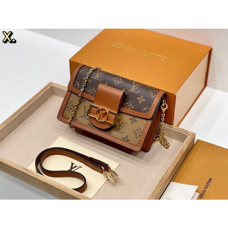 Original (with box) Louis Vuitton LV Daphne super tak terkalahkan, indah dan kecil kawaii wow mini r