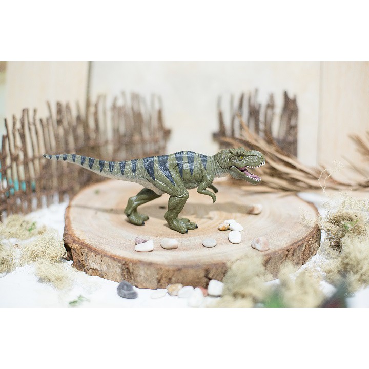 Mojo Fun Tyrannosaurus Rex With Moving Jaw / Animal Figurine Trex / Miniatur Dinosaurus - Prehistori