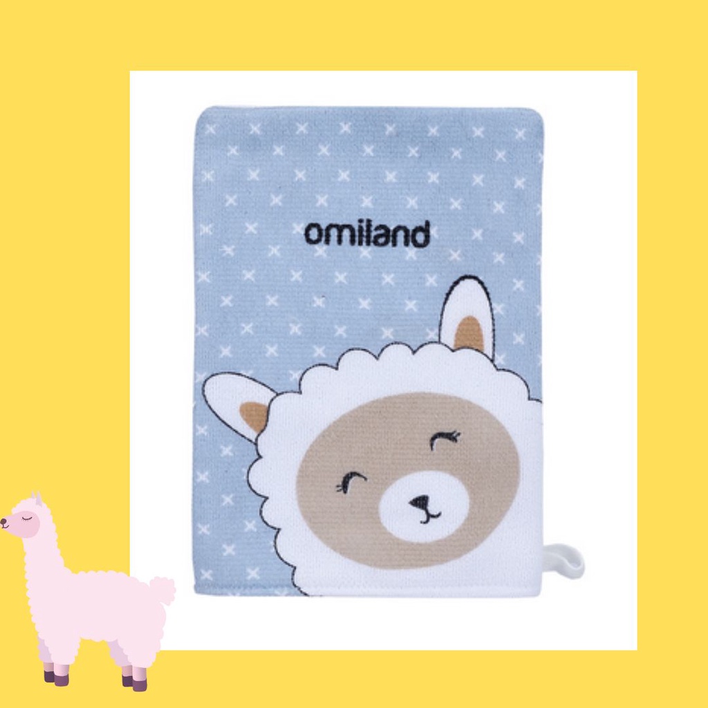 Omiland Washlap Kotak  Motif Alpaca OTW1003