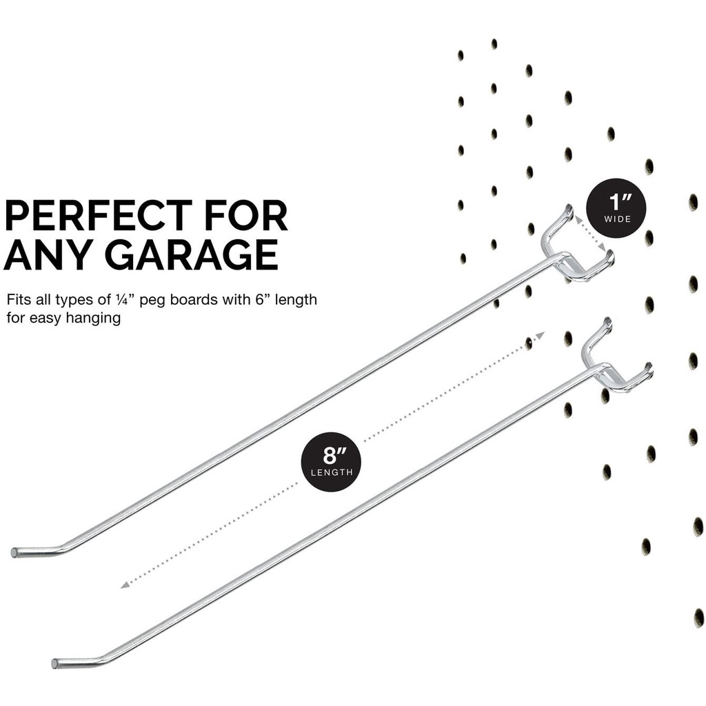 Quinton Hook4/6/8 Inch Untuk Pegboard Assortment Stationary Shop Buckle Organizer