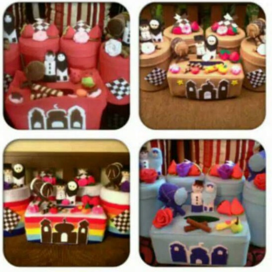 Toples set flanel lebaran