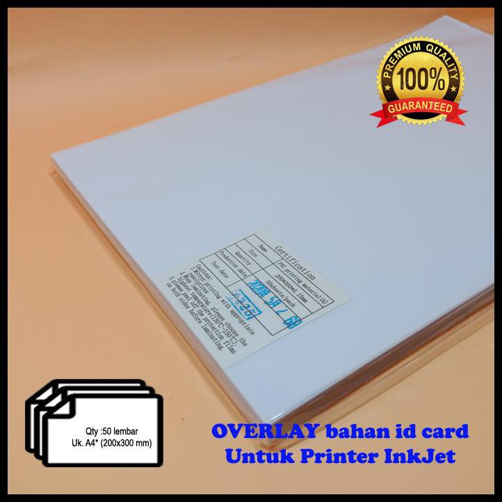 

BAHAN PVC ID CARD 50 LEMBAR - OVERLAY