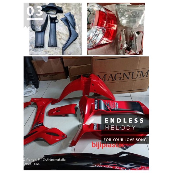 cover body fiz r full bodi fiz Petronas merah hitam