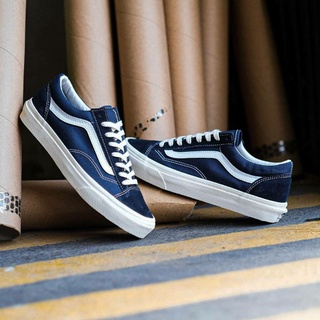 vans white blue