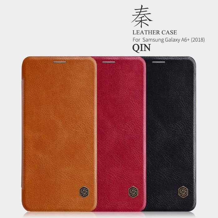 Flip Cover SAMSUNG Galaxy A6 Plus 2018 Nillkin Qin Leather Flip Case Original