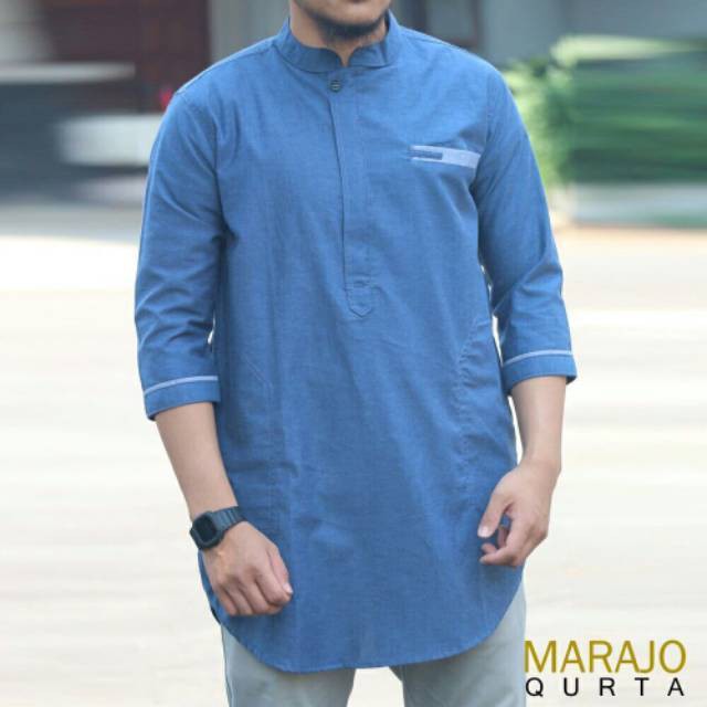 KURTA MARAJO SIMPLE PRIA MUSLIM DEWASA REMAJA