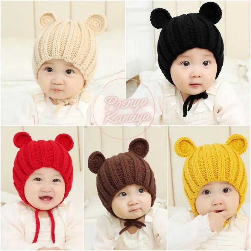 Topi Kupluk Bayi Rajut JERRY Baby Boy Girl Rajut Lucu TP29