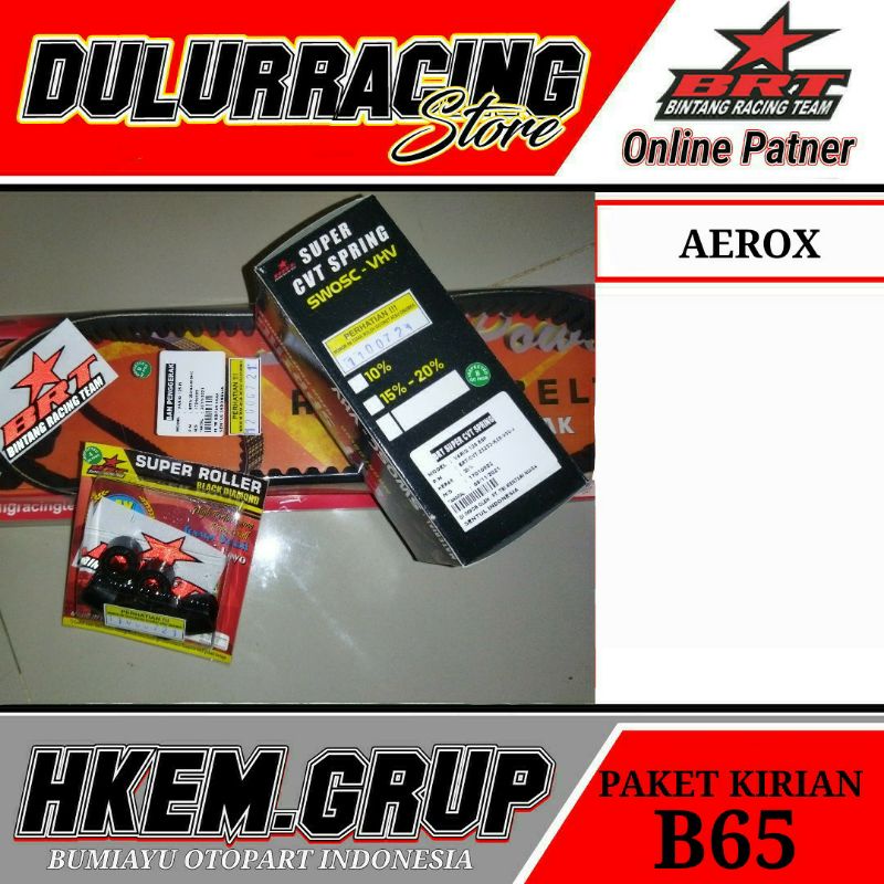 PAKET KIRIAN SUPER AEROX BRT PAKET CVT AEROX NEW PAKET CVT NMAX NEW NMAX VBELT + ROLLER + PERCVT 10-