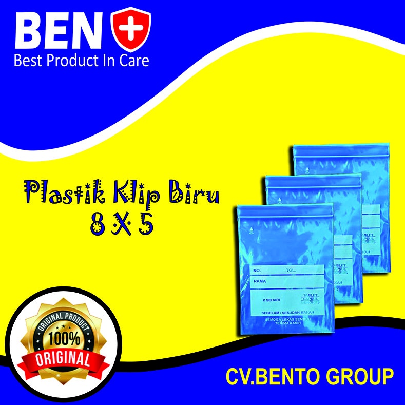 Plastik Klip Obat Ukuran 8x5 Biru