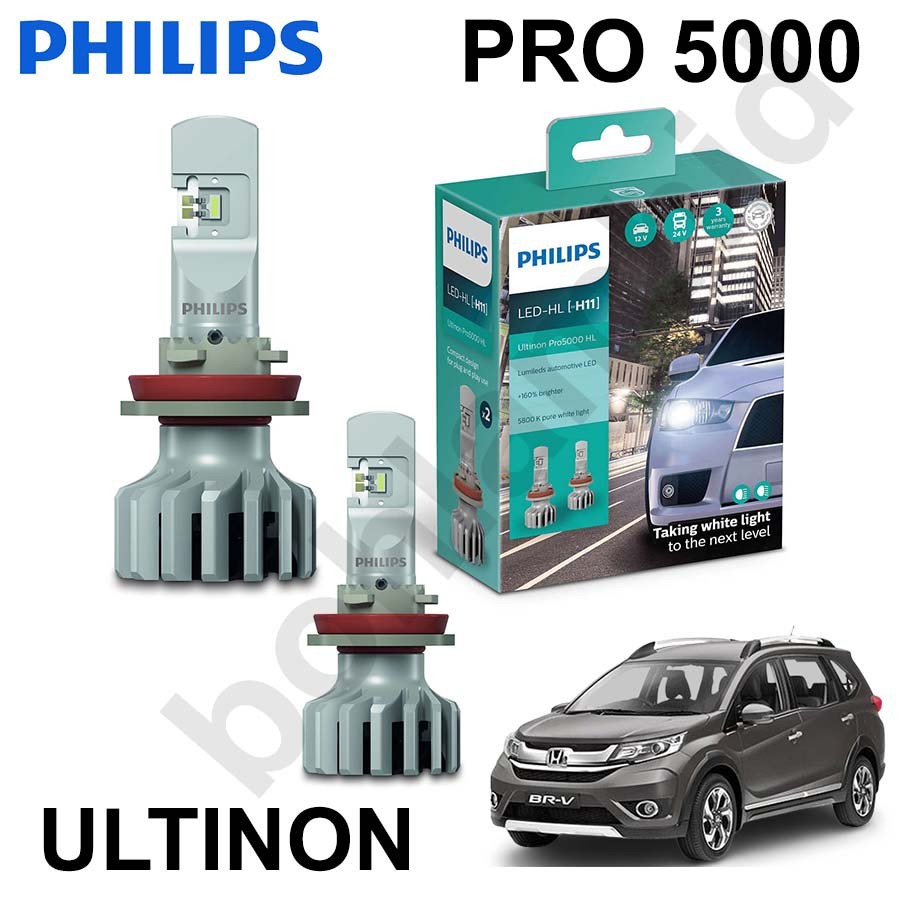 Lampu LED Philips  ULTINON PRO5100 H11 H16 Headlamp Foglamp Honda BRV