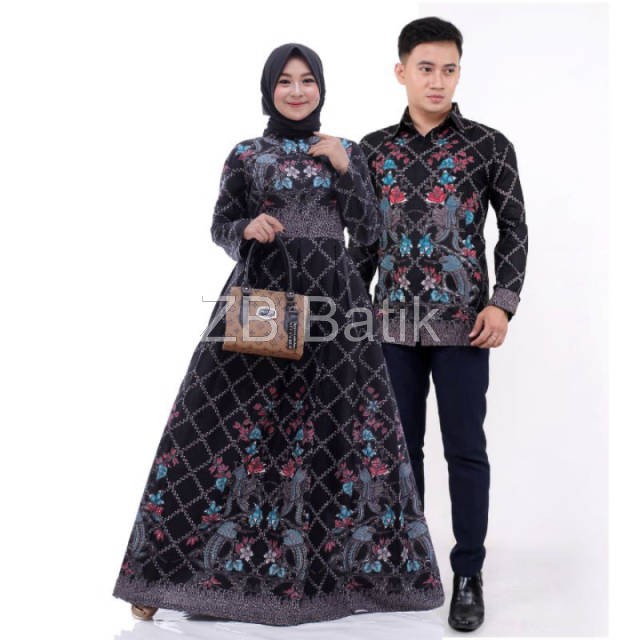 ZB Batik - Maura Couple - Sania Ruffle Batik Couple Ori Ndoro Jowi Garansi Termurah Shopee