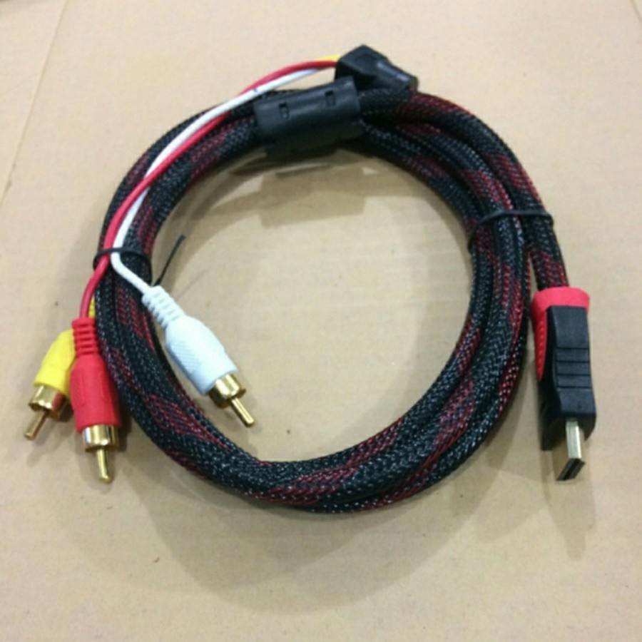 Kabel/cable HDMI to 3 RCA 1.5M converter hdmi to rca