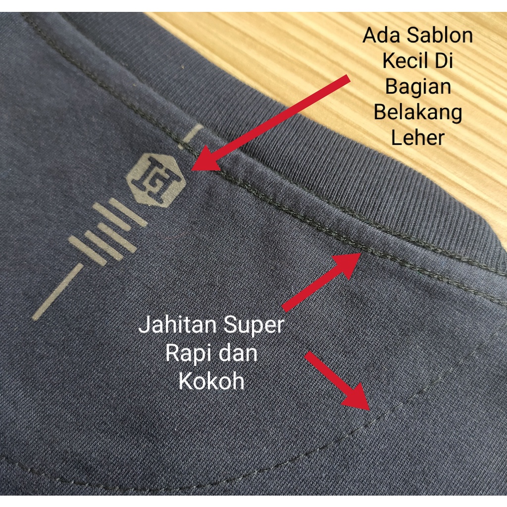 HG DENIM XXL COTTON COMBED KAOS PRIA POLOS PENDEK