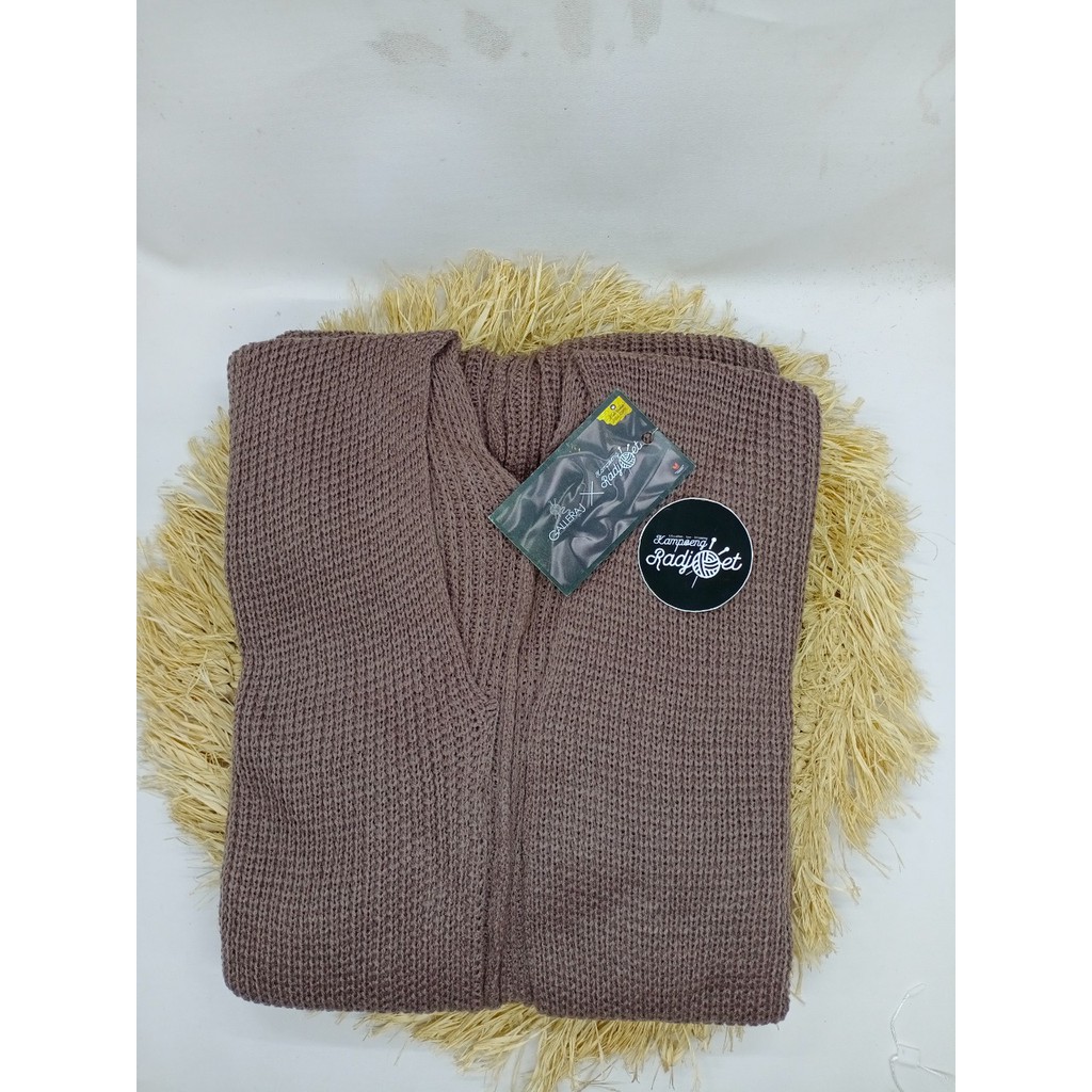 Cardigan Rajut Oversize Lavella premium 7 gauge by Galleraj-BURGUNDY