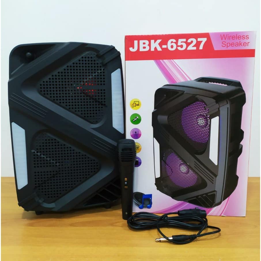 SPEAKER BLUETOOTH JBK 6530 / 6531 KARAOKE LED FREE MIC EXTRA BASS