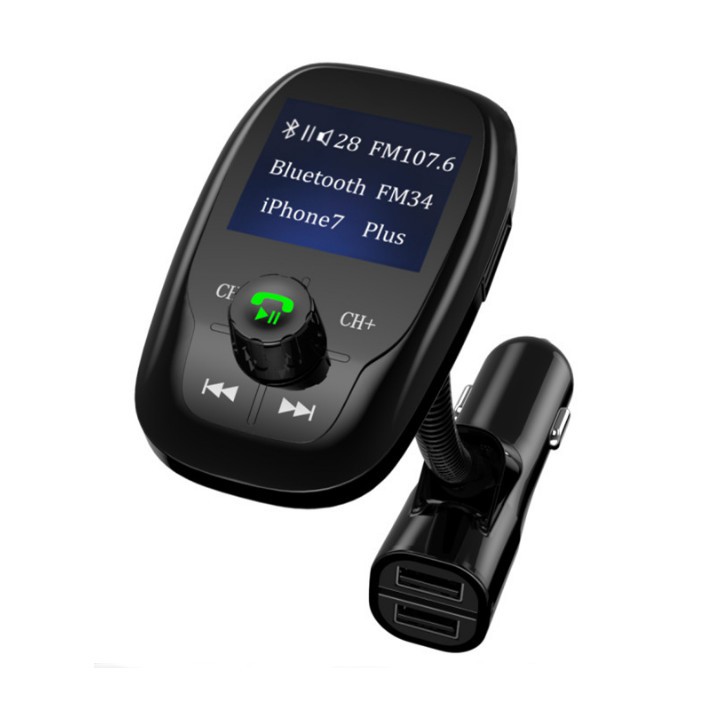 CAR KIT FM34 HandsFree Bluetooth FM Transmitter Dual USB Car Charger 5V2.4A