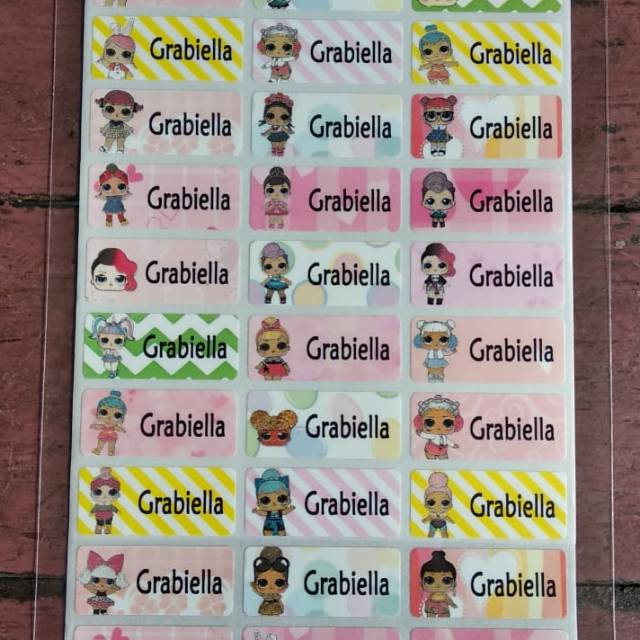 

PAKET MINI STICKER NAMA / STIKER NAMA / LABEL NAMA WATERPROOF