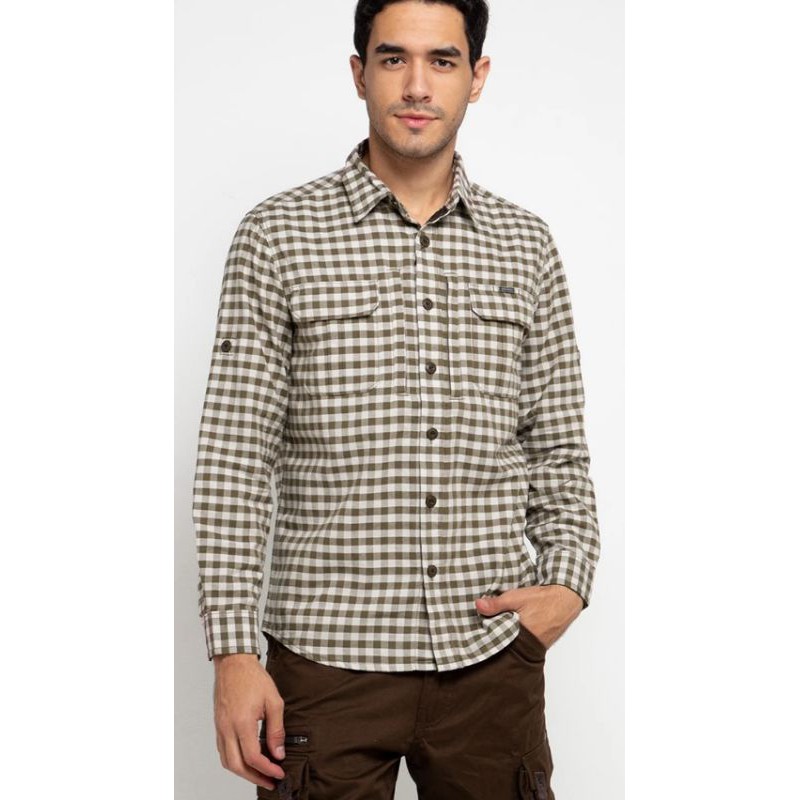 Mgee Kemeja Original 100% - Kemeja Flannel - Kemeja Lengan Panjang Pria