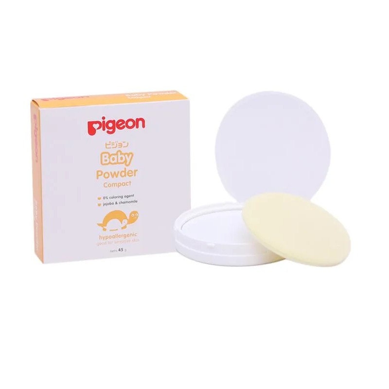 Pigeon Baby Powder Compact Hypoallergenic 45gr - Bedak Padat Bayi