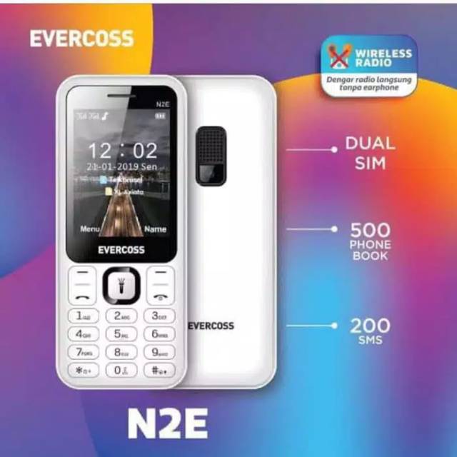 Hp Murah Evercoss N2E Candybar Garansi Resmi