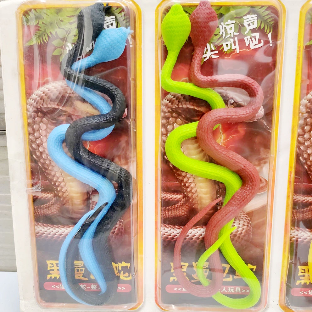 MURAH!!! Mainan PRANK Ular Warna Karet ISI 2 Snake Reptil