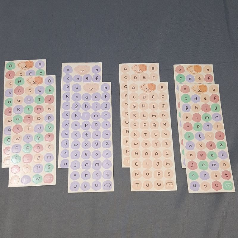 

[stuff.by.nez] 1 pcs Sticker alfabet stiker ABC deco polcos toploader jurnal binder
