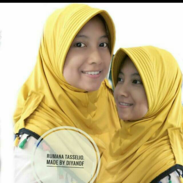 Jilbab instan kerut samping rumana talita tasselio renda pad antem