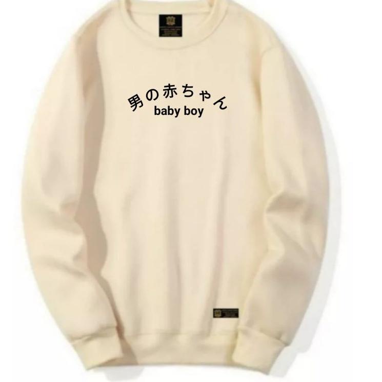 Langsung Atc Sweater Pria Distro Japan Crewneck Hitam Sablon Suiter Cowok Jumbo Switer Krunek