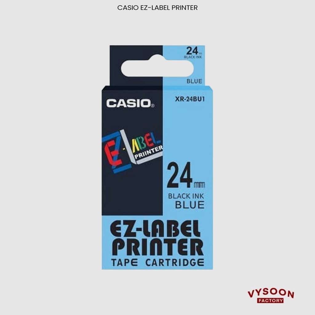 Pita Label Casio Printer EZ Label Printer 24mm Original Black Blue