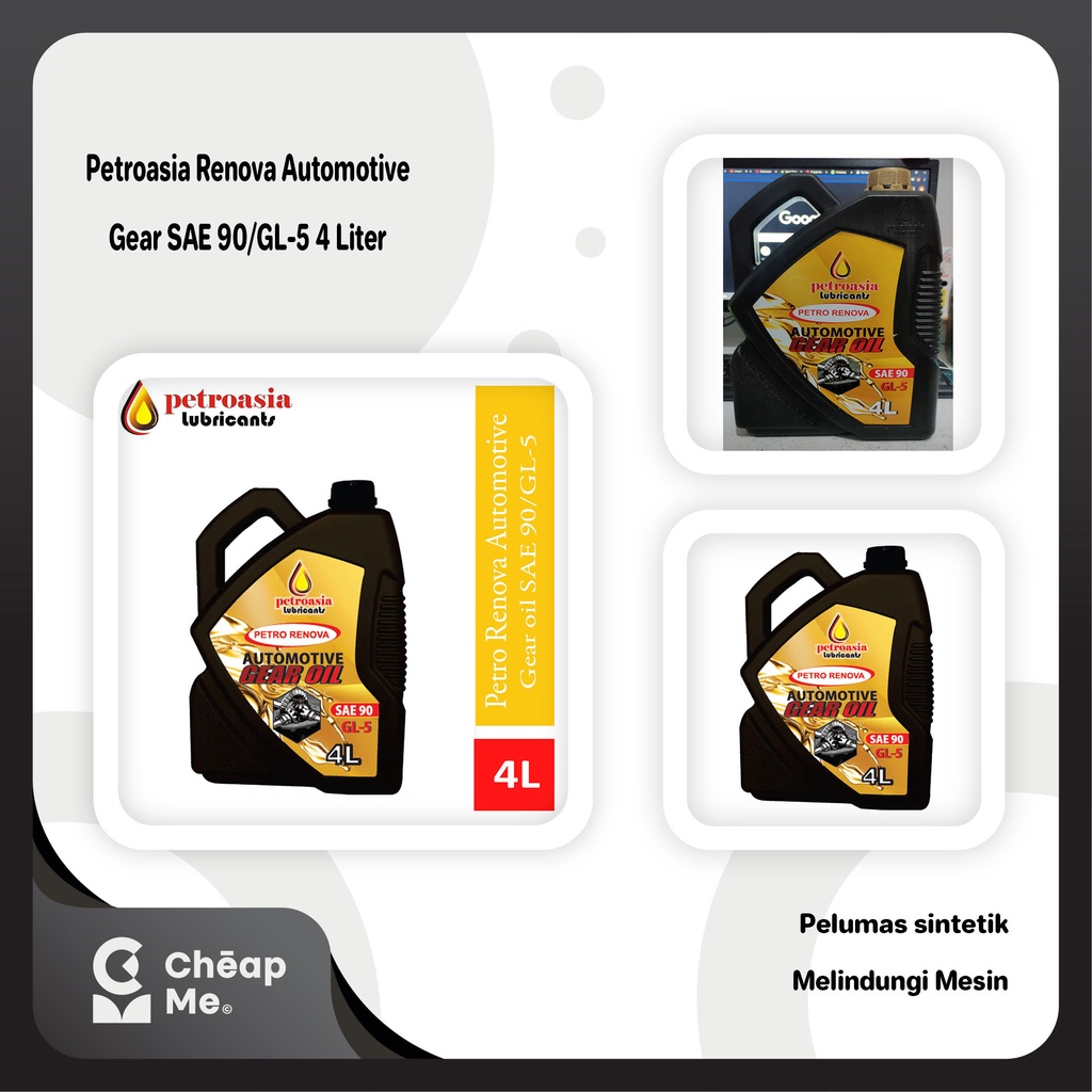 Oli Gardan Mobil RENOVA 90 GL-5 4 LITER SNI / Cairan Oli Gardan Mobil Merk Petroasia / Pelumas Oli G