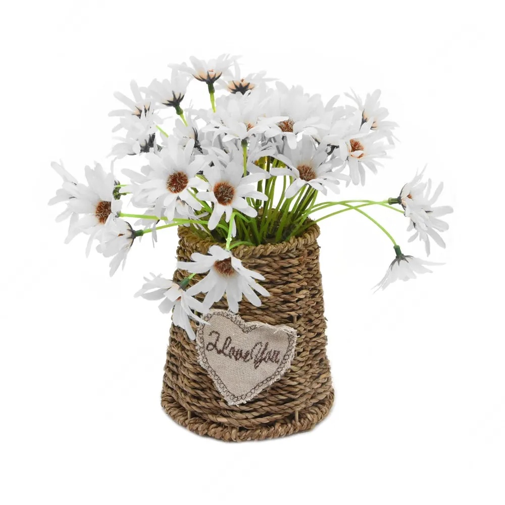 ACE Arthome 26 Cm Bunga Artifisial Daisy Dengan Pot - Putih