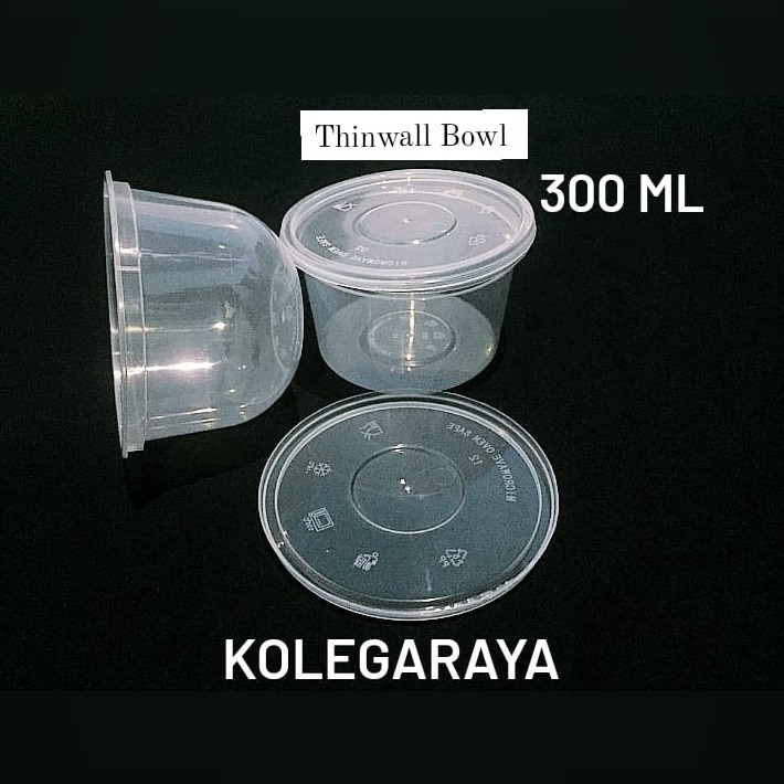 Thinwall Bowl Mangkuk OTB 300ML Wadah Makanan Plastik FoodGrade  Isi 25PCS