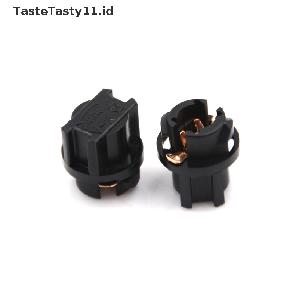 (Tastetasty) 10pcs T5 Socket Twist Lock Untuk Panel Instrumen Lampu Bohlam Dashboard Mobil