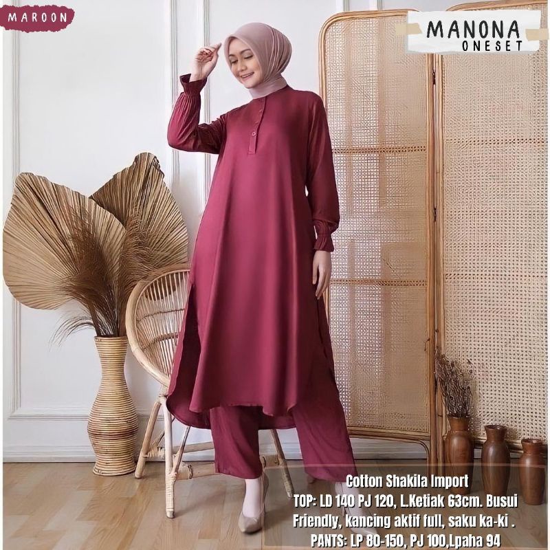 READY!! MANONA JUMBO ONE SET LD140 COTTON SHAKILA IMPORT BUSUI FRIENDY ORIGINAL BERLEBEL