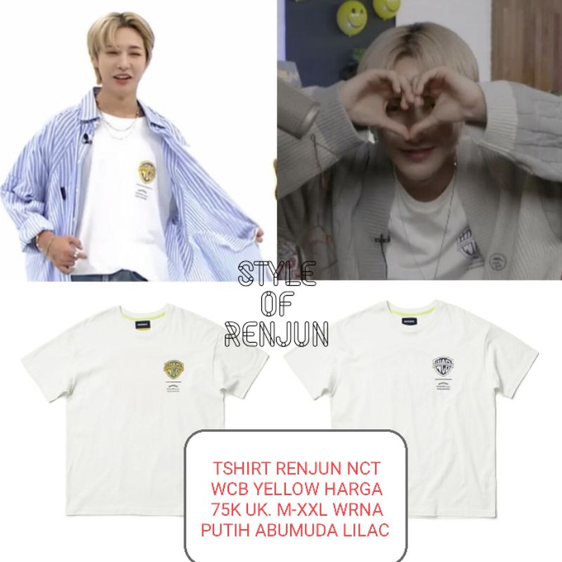 TSHIRT KAOS RENJUN NCT WCB YELLOW