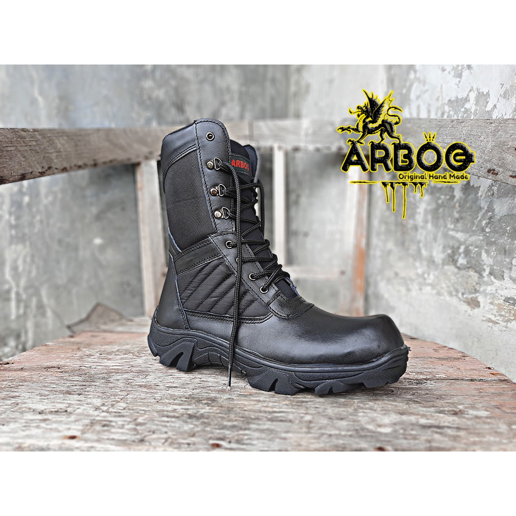 SHOES PDL TACTICAL DELTA KULIT SOL WR039 Original ARBOO FOOTWEAR SEPATU BOOT SAFETY KULIT SAPI ASLI