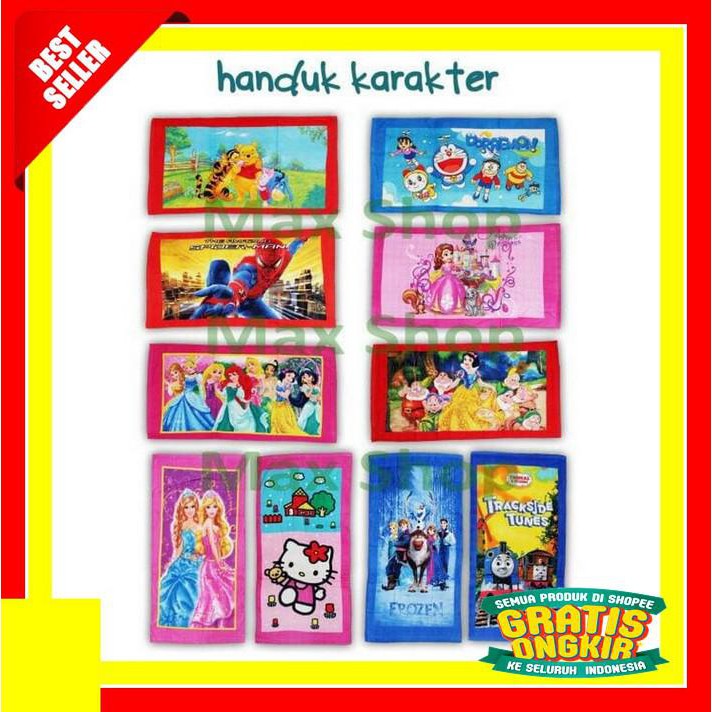 HANDUK MANDI 50X100 CM FROZEN PRINCESS BARBIE THOMAS CARS SNOW WHITE MURAH!!!