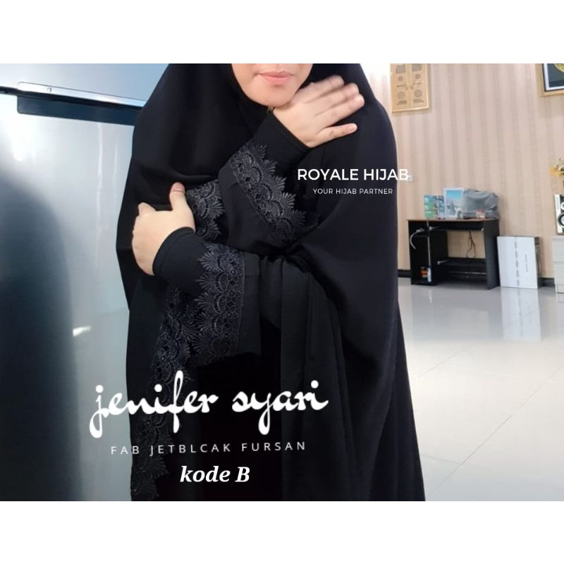 JENIFER SYARI SIZE S - Xxxl BAHAN JETBLACK PREMIUM CADAR BANDANA