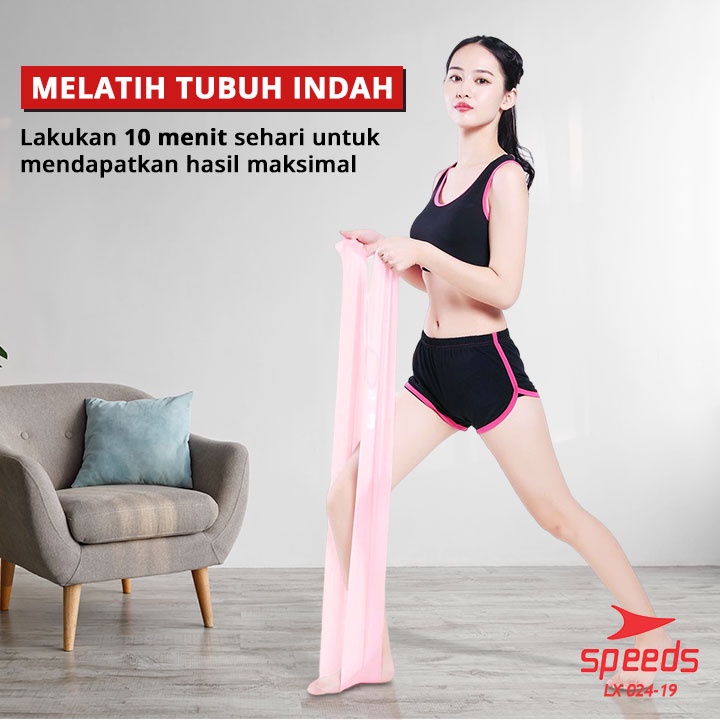 SPEEDS Flexiband Bahan Latex Resistance Band Elastis Alat Olahraga Karet Fitness Gym 024-19-3
