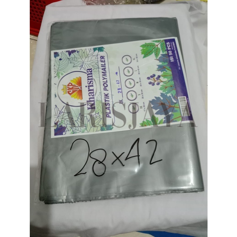 

Promo!!! Plastik Packing Polymailer - KHARISMA - Ukuran 28x42 Warna Silver Isi 50 pcs