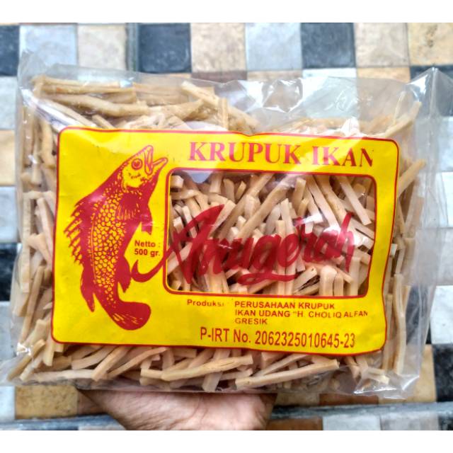 Kerupuk / Krupuk Ikan Stik Merah Mentah Gresik