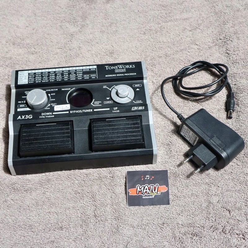 efek pedal gitar elektrik KORG AX3g made in japan distorsi delay reverb