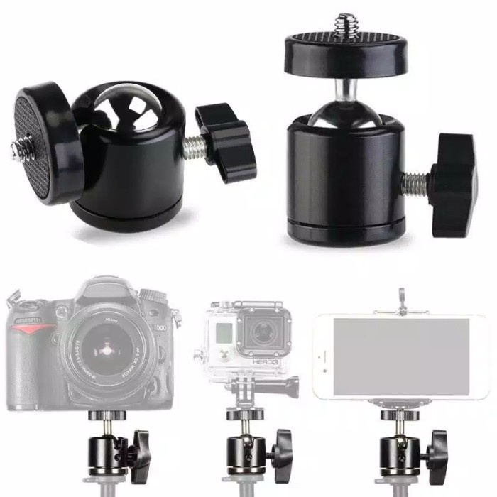 Limited Ball Head Tripod Kamera Dslr / Ballhead Mini Monopod 360 Tripod Hp Promo