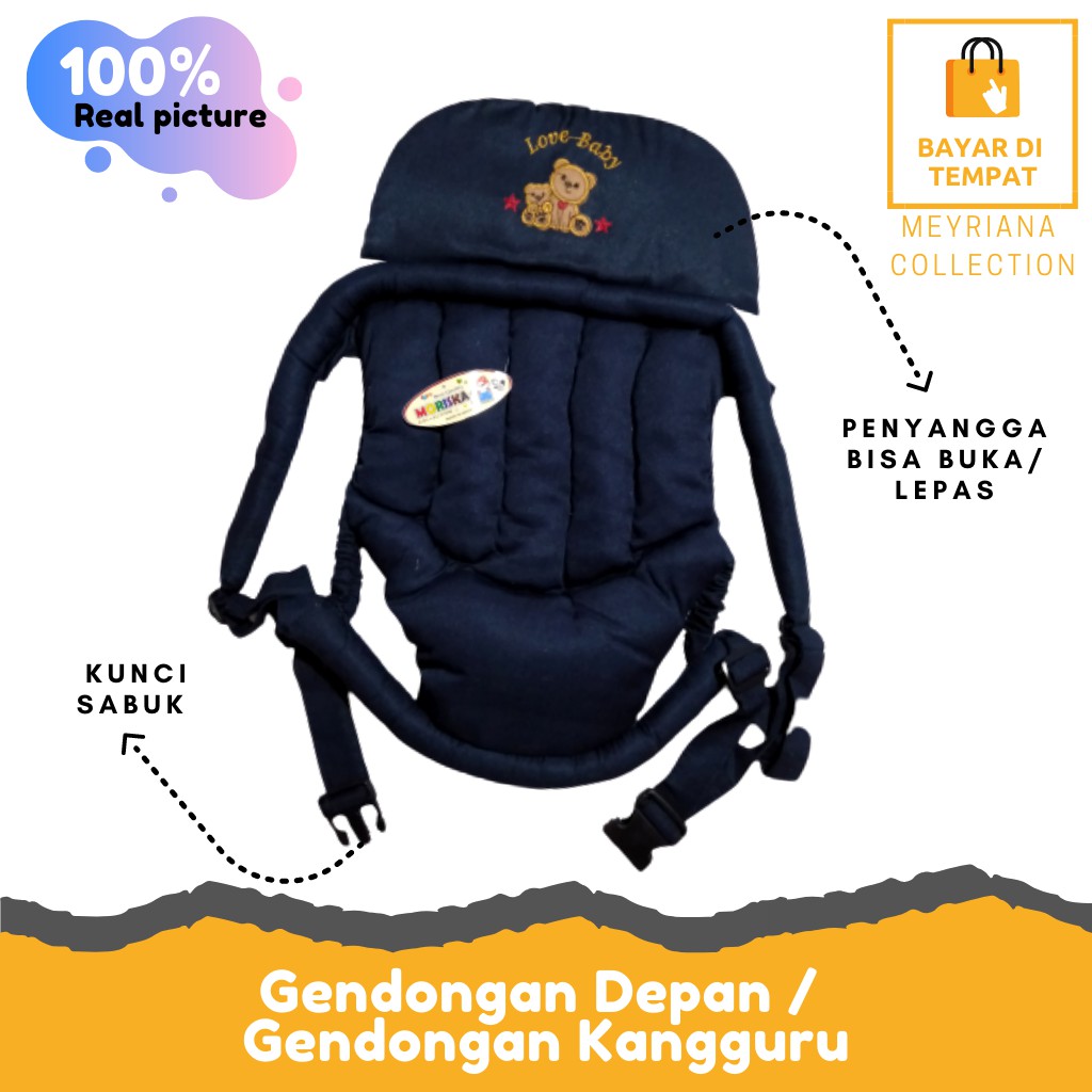 Gendongan bayi depan / carrier baby motip Bear Hipseat Carrier