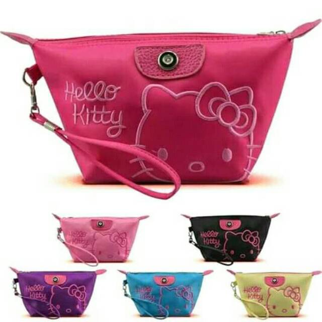 Tas Kosmetik Hello Kitty Bordir