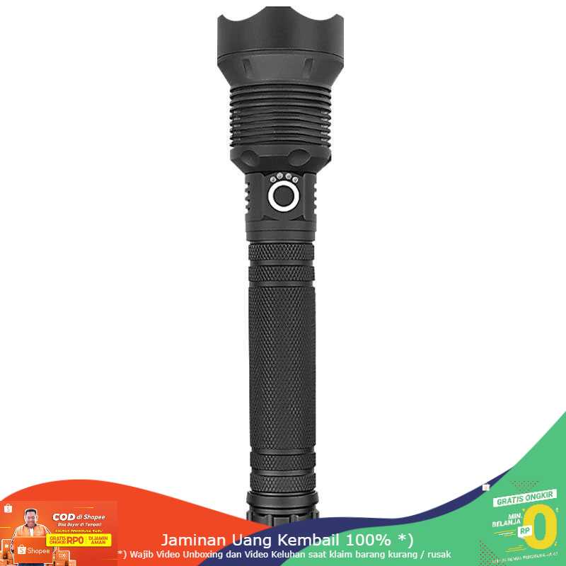 (BISA COD) RVOSTR XLAMP Senter LED Flashlight USB Rechargeable XHP90.2 - JHS522X