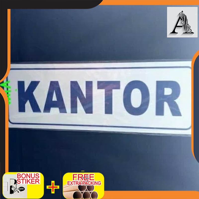 

Grosir plat akrilik tulisan kantor sign label acrylic kantor uk 14x40cm