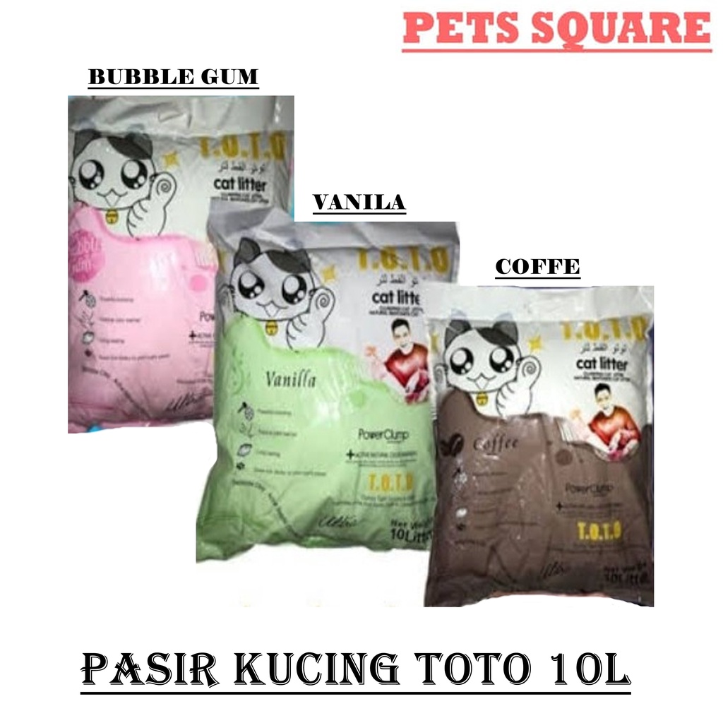 PASIR KUCING GUMPAL WANGI TOTO 10L(GRAB/GOSEND)