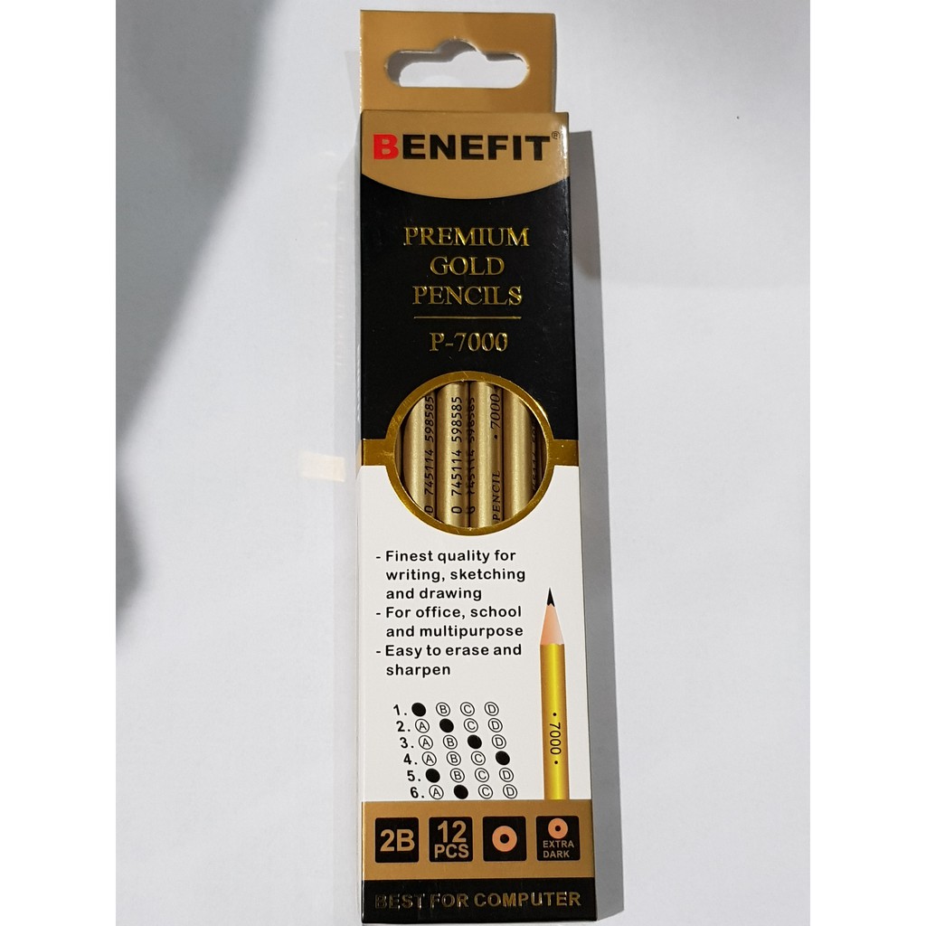 

Pensil 2B Metalik Gold Benefit P-7000 per Lusin