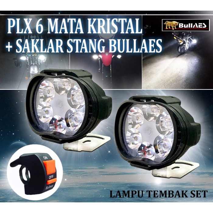 Lampu Tembak Sorot Plx Paketan Saklar Stang Bullaes